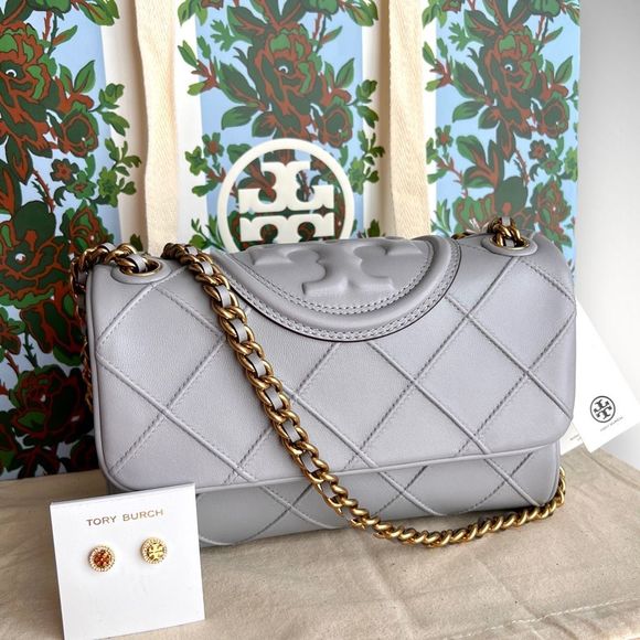 Tory Burch Handbags - AUTHENTICATED NWT Tory Burch Fleming Soft Shoulder Bag & Miller Pavé Studs $700
